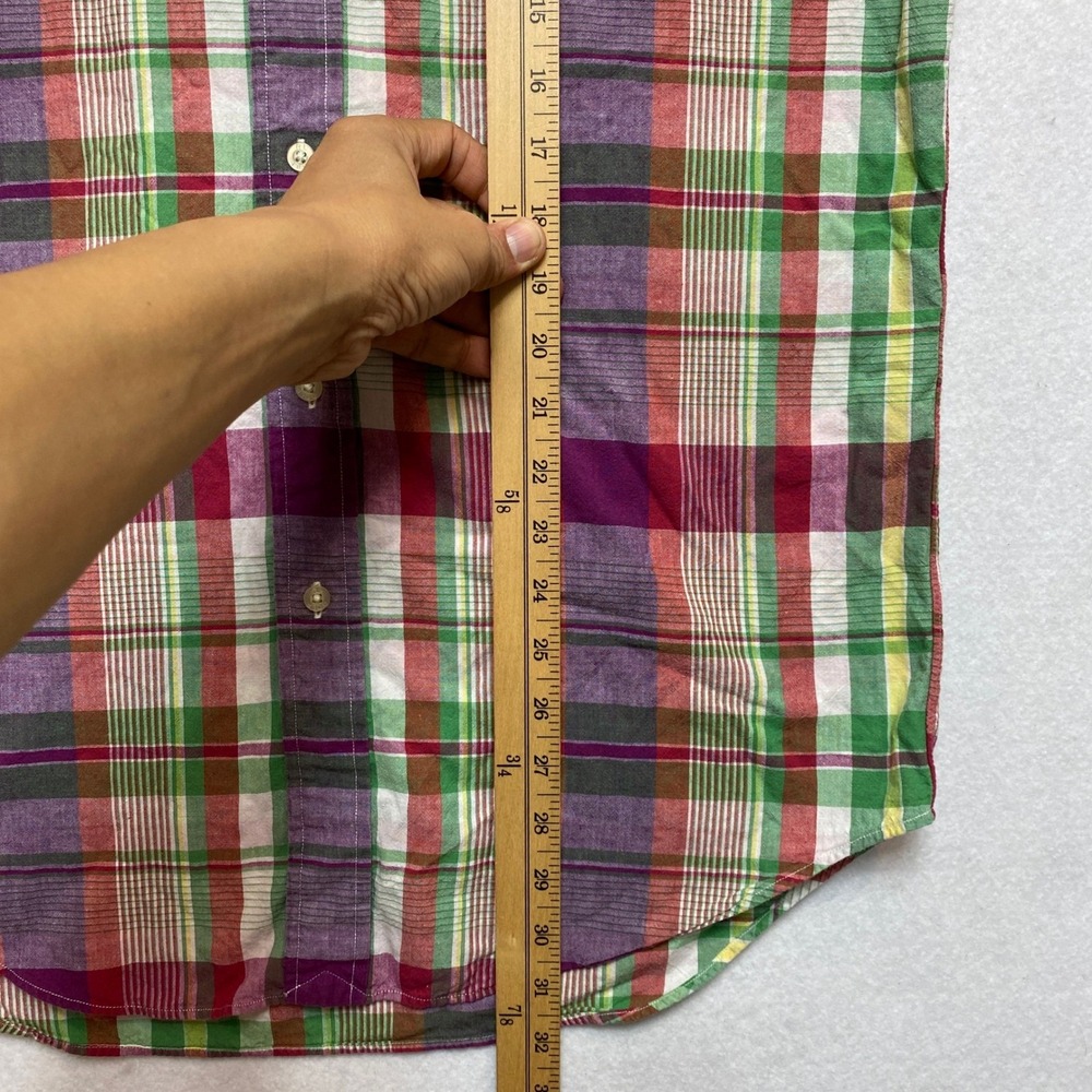 Ralph Lauren Shirt Mens Size Small Red Green Short Sleeve Button Down Golf - Picture 3 of 7